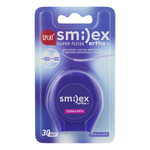 Зубная нить SPLAT Smilex Ortho мятная, 30 шт
