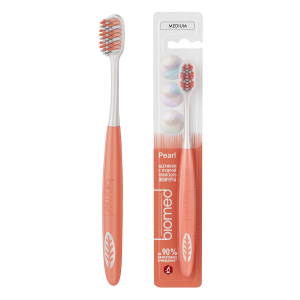 Зубная щетка BIOMED PEARL MEDIUM, средняя ОРАНЖЕВАЯ