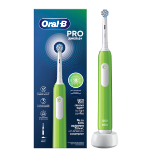 Детская электрическая зубная щетка Oral-B Pro Junior (6+) Green Салатовая Детская электрическая зубная щетка Oral-B Pro Junior (6+) Green Салатовая