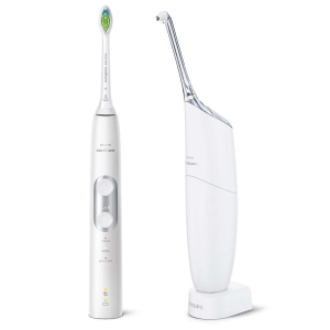 HX8424/47 НАБОР Philips Sonicare - звуковая щетка Sonicare ProtectiveClean, бело-серая + ирригатор AirFloss Ultra, белый
