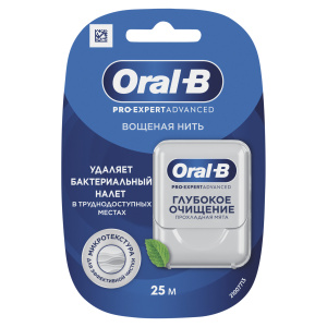 Вощеная нить Oral-B PRO-EXPERT ADVANCED Прохладная мята, 25 м