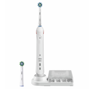 Электрическая зубная щетка Oral-B Smart 4 4000N БЕЛАЯ с подставкой для насадок