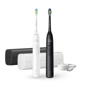Набор электрических зубных щеток Philips Sonicare Series 5300 HX7109/01 Белая/Черная с футлярами