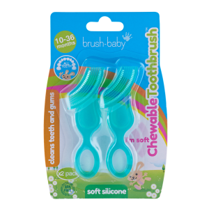 Зубные щетки Brush Baby, cиликоновая жевательная, 2 ШТ Зубные щетки Brush Baby, cиликоновая жевательная, 2 ШТ