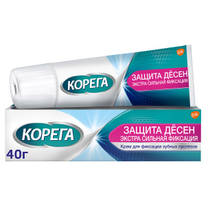 КОРЕГА крем д/фиксации зубных протезов - Защита десен, 40 гр