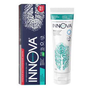Зубная паста INNOVA Бережное осветление эмали, 75 мл (БИРЮЗОВАЯ)