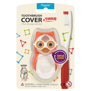 Держатель Flipper OWL HEARTY для зубной щетки со встроенными песочными часами Красный Держатель Flipper OWL HEARTY для зубной щетки со встроенными песочными часами Красный