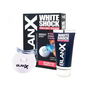 Отбеливающая зубная паста BlanX WHITE SHOCK Treatment 50 мл + Лампа активатор (КВАДРАТНАЯ КОРОБКА)