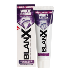 Зубная паста BlanX White Shock Purple Corrector - с фиолетовым корректором цвета, 75 мл Зубная паста BlanX White Shock Purple Corrector - с фиолетовым корректором цвета, 75 мл