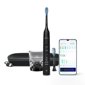 Электрическая зубная щетка PHILIPS Sonicare DiamondClean 9000 HX9913/18, черная