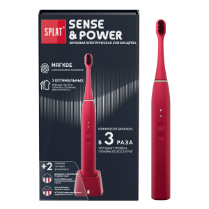 Электрическая зубная щетка SPLAT Sense&Power S88 Красная