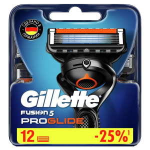 Сменные Кассеты Gillette Fusion5 ProGlide Для Мужской Бритвы с 5 лезвиями, 12 шт