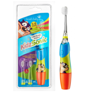 Электрическая зубная щетка Brush Baby (3-6 лет), голубая