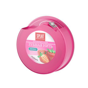 Нить объемная вощеная SPLAT Dental Floss с ароматом клубники, 30 м