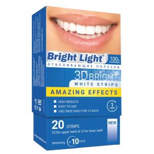 Профессиональные полоски для отбеливания зубов Bright Light AMAZING EFFECTS 20 полосок
