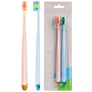 Набор з/щеток Revyline Perfect 10000 DUO персиковая/голубая (2 шт.)