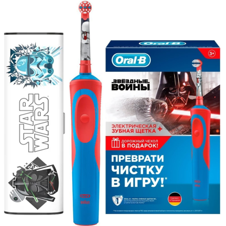 Электрическая зубная щетка Oral-B Vitality Stages Power Star Wars С ДОРОЖНЫМ ЧЕХЛОМ (3+) (D12.523.1К)