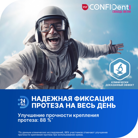 Крем для фиксации зубных протезов Splat CONFIDENT FIX с нейтральным вкусом, 40г