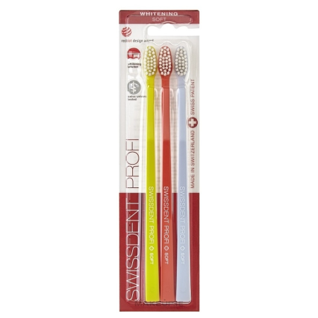 Набор зубных щеток SWISSDENT Profi Whitening, Soft (3 шт)