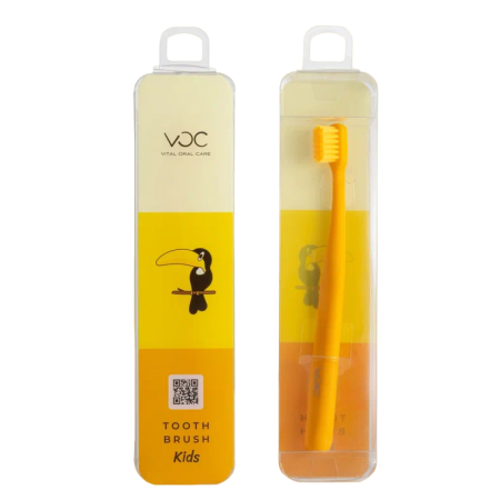 Зубная щетка для детей TM VOC kids мягкая, желтая (0+)