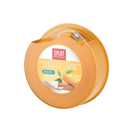 Нить объемная вощеная SPLAT Dental Floss NaturalFloss с ароматом апельсина и корицы, 40 м