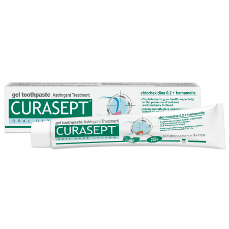 CURASEPT ASTRIGENT зубная паста, 0,2% хлоргексидина с гамамелисом виргинским (ADS720), 75 мл