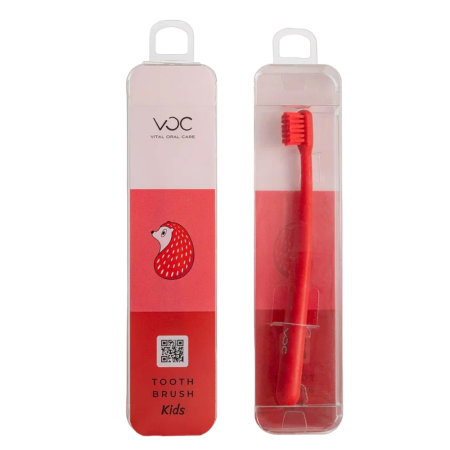 Зубная щетка для детей TM VOC kids мягкая, красная (0+) Зубная щетка для детей TM VOC kids мягкая, красная (0+)
