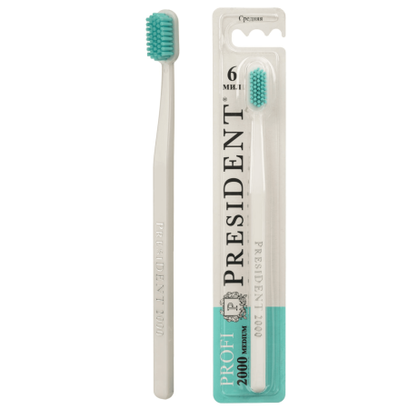 Зубная щетка PresiDENT Profi 2000 (Средняя) БЕЛАЯ