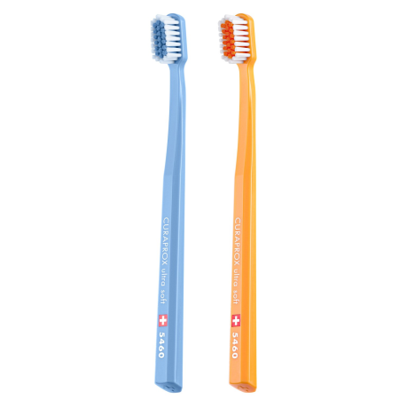 Набор зубных щеток CURAPROX CS5460/2 "ultrasoft" Retro Edition (2 шт.) Голубой/Оранжевый