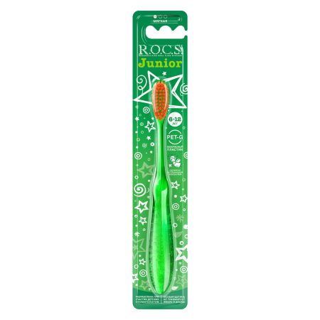Зубная щетка R.O.C.S. Junior ЗЕЛЕНАЯ