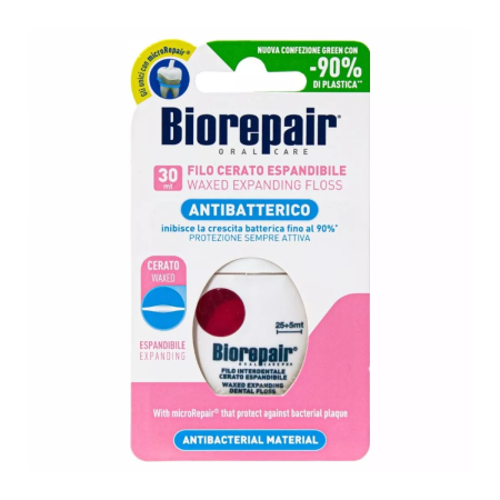 Вощеная расширяющаяся нить Biorepair Filo Cerato Espandibile (розовая), 30 м Вощеная расширяющаяся нить Biorepair Filo Cerato Espandibile (розовая), 30 м