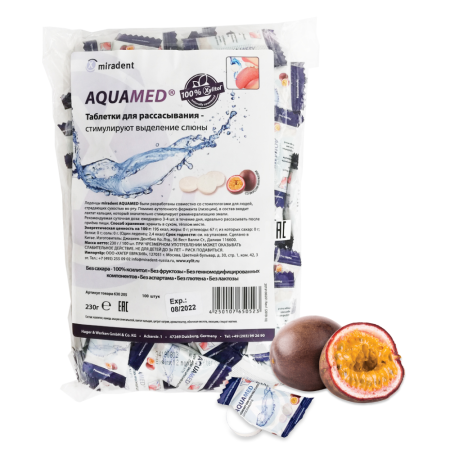 Леденцы Miradent Aquamed маракуйя (100 шт)