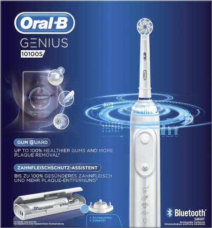 Электрическая зубная щетка Oral-B Genius 10100S White (D701.524.6XC)