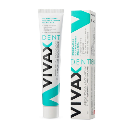VIVAX Dent Зубная паста с Бисабололом (зеленая), 95 гр
