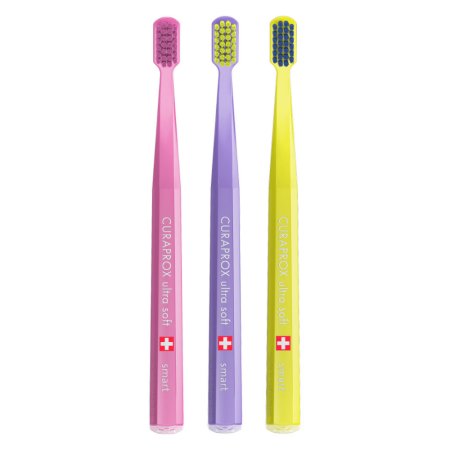 Набор зубных щеток CURAPROX CS Smart 7600 (3 шт) (CS Smart 7600/3) РОЗОВЫЙ/СИРЕНЕВЫЙ/ЖЕЛТЫЙ