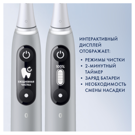 Электрическая зубная щетка ORAL-B iO Series 6N Grey Opal iOM6.2l6.1DK