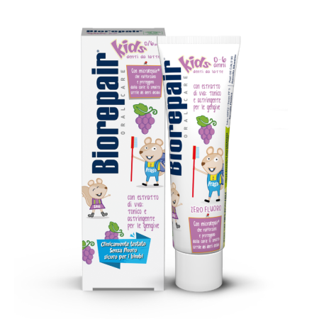 Детская зубная паста Biorepair Kids, без фтора (0-6 лет), 50 мл ВИНОГРАД