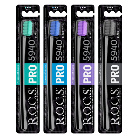 Зубная щетка R.O.C.S. PRO 5940 ЧЕРНАЯ