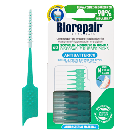 Межзубные силиконовые ершики Biorepair Regolari, стандартные (40 шт) размер M Межзубные силиконовые ершики Biorepair Regolari, стандартные (40 шт) размер M