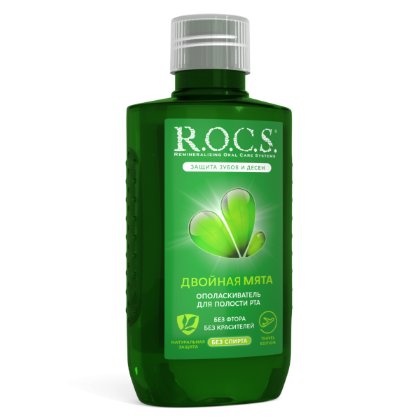 Ополаскиватель R.O.C.S. Двойная мята - TRAVEL EDITION, 75 мл Ополаскиватель R.O.C.S. Двойная мята - TRAVEL EDITION, 75 мл