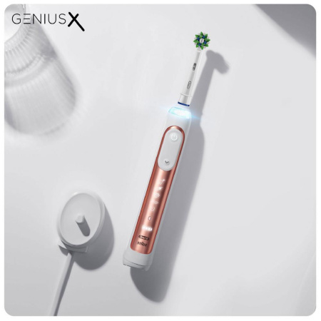 Электрическая зубная щетка Oral-B Genius X Rose Gold Розовое золото (D706.513.6)