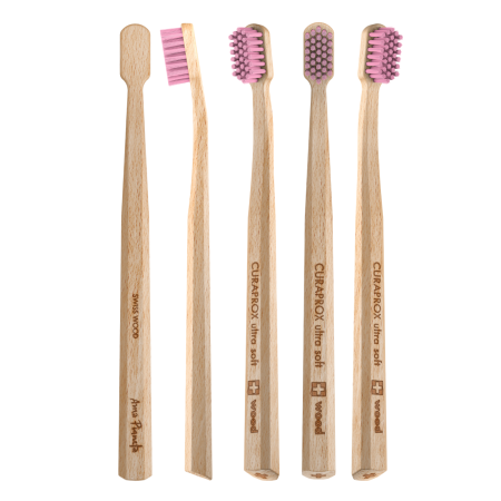 Зубная щетка CURAPROX CS Eco Wood (CS4440) РОЗОВАЯ