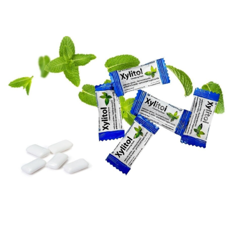 Жевательная резинка Miradent Xylitol Перечная мята, без диоксида титана -  100 шт.*2