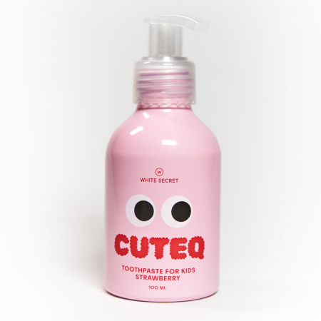 Детская зубная паста White Secret Cuteq Strawberry Клубника (2-6 лет), 100 мл Детская зубная паста White Secret Cuteq Strawberry Клубника (2-6 лет), 100 мл