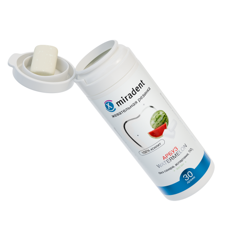 Жевательная резинка Miradent Xylitol со вкусом Арбуз (30 шт), 30 г