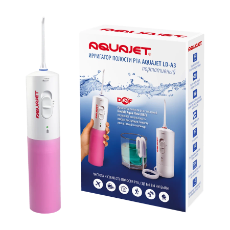 Aquajet LD-А3 портативный ирригатор РОЗОВЫЙ