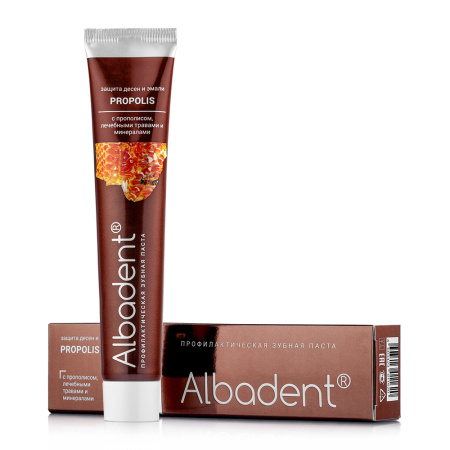 Альбадент Зубная паста - Защита десен и эмали прополис, 85 г Альбадент Зубная паста - Защита десен и эмали прополис, 85 г