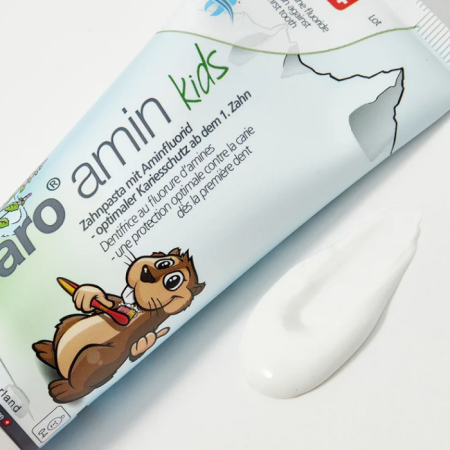 Детская зубная паста Paro amin kids с пантенолом от 0 до 6 лет, 75 мл Детская зубная паста Paro amin kids с пантенолом от 0 до 6 лет, 75 мл