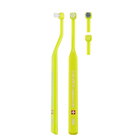 Зубная щетка CURAPROX 708 для имплантов и ортоконструкций (CS 708) САЛАТОВАЯ