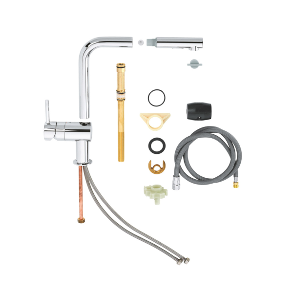 Смеситель для кухни GROHE Minta с вытяжным душем, хром (30274000)